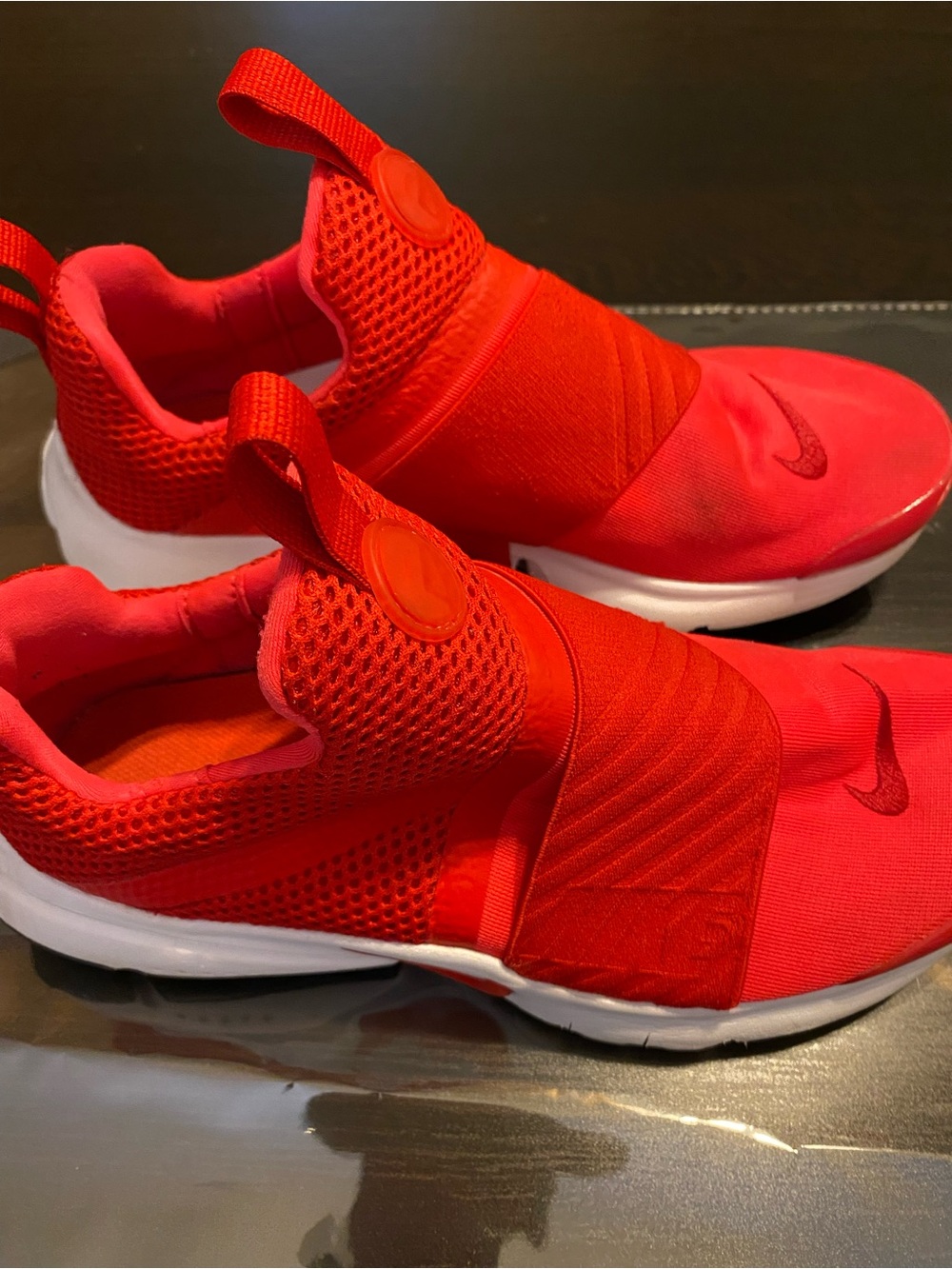 Nike Kids Red Slip-On Sneakers with White Sole